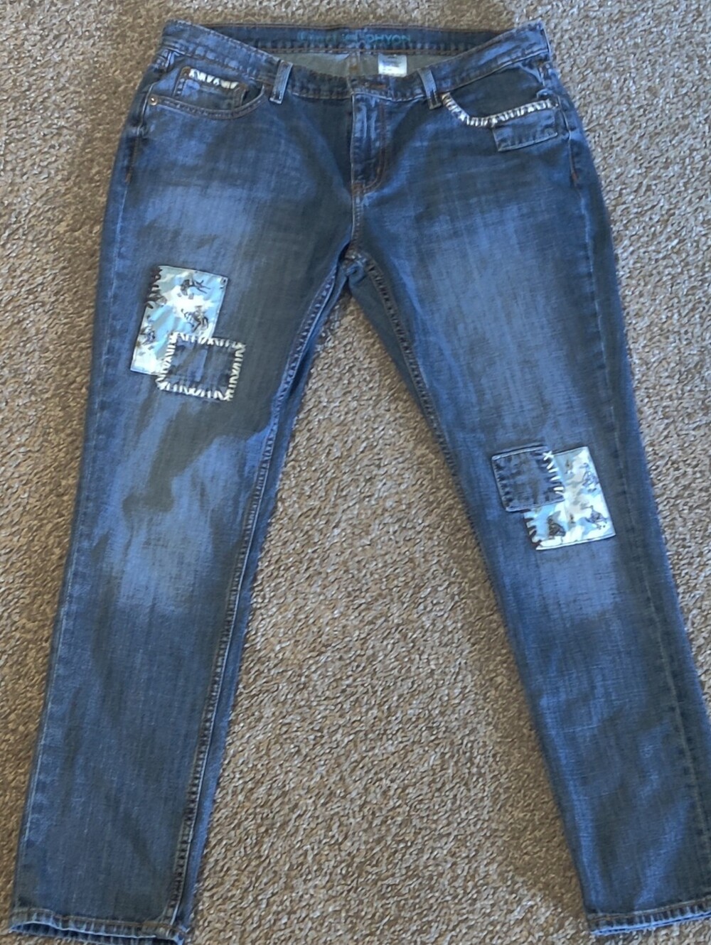 Patchwork Jeans in Blue